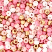 Seed beads mix Miyuki 8/0 - Holiday Pink x8g