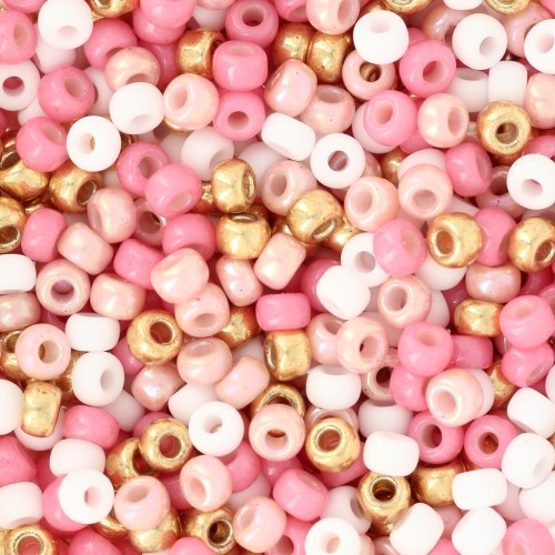 Seed beads mix Miyuki 8/0 - Holiday Pink x8g