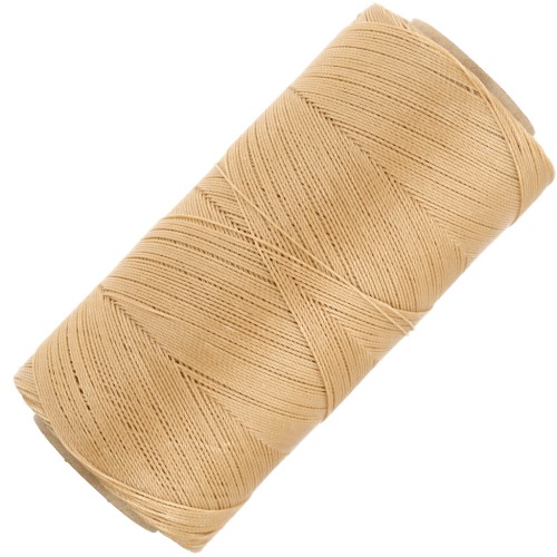 Linhasita waxed thread spool for micro macramé 0.35 mm - Golden Beige (602) x448m