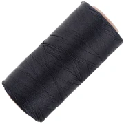Linhasita waxed thread spool for micro macramé 0.35 mm - Blue Black (73) x448m