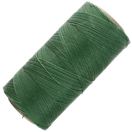 Linhasita waxed thread spool for micro macramé 0.35 mm - Dark Green (87) x448m