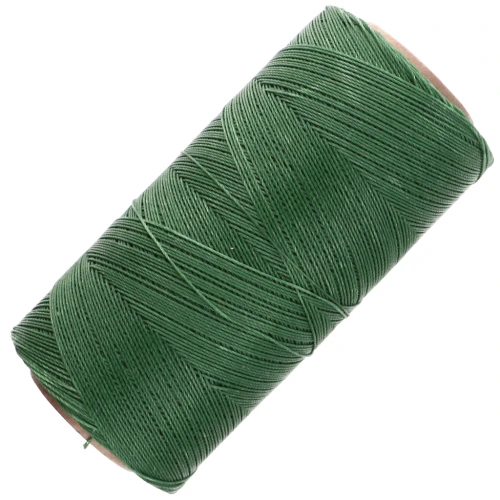 Linhasita waxed thread spool for micro macramé 0.35 mm - Dark Green (87) x448m