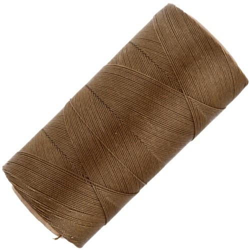 Linhasita waxed thread spool for micro macramé 0.35 mm - Old Bronze (204) x448m