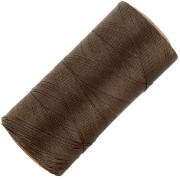 Linhasita waxed thread spool for micro macramé 0.35 mm - Dark Brown (205) x448m