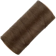 Linhasita waxed thread spool for micro macramé 0.35 mm - Dark Brown (205) x448m