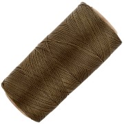 Linhasita waxed thread spool for micro macramé 0.35 mm - Khaki (222) x448m