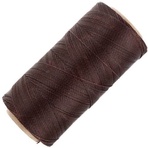 Linhasita waxed thread spool for micro macramé 0.5 mm - Cocoa (667) x335m