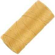 Linhasita waxed thread spool for micro macramé 0.75 mm Mustard (1466) x228m|raw }}