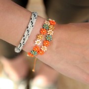 Linhasita waxed thread spool for micro macramé 0.75 mm Mustard (1466) x228m