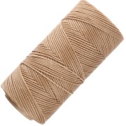 Linhasita Waxed Flat Yarn Spool for Macramé, 1.4 mm - Cinnamon (PALHA), 130 m