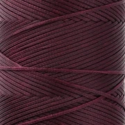 Linhasita Waxed Flat Yarn Spool for Macramé, 1.4 mm - Cherry Black (630) x 130 m