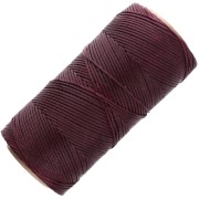 Linhasita Waxed Flat Yarn Spool for Macramé, 1.4 mm - Currant (632) x 130 m