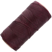 Linhasita Waxed Flat Yarn Spool for Macramé, 1.4 mm - Currant (632) x 130 m