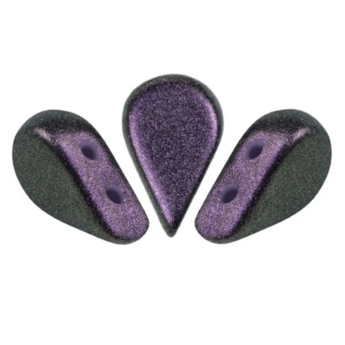 5x8mm Glass beads Amos® by Puca® - Polynesian Dark Purple x10g