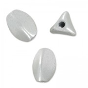 Pinch Beads 5x3 mm Silver Mat x50