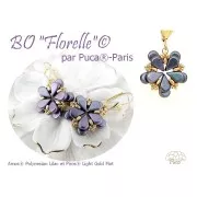 5x8mm Glass beads Amos® by Puca® - Polynesian Lilac x10g