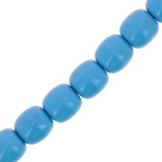 11.5x11mm Opaque resin tube beads - Blue x37cm