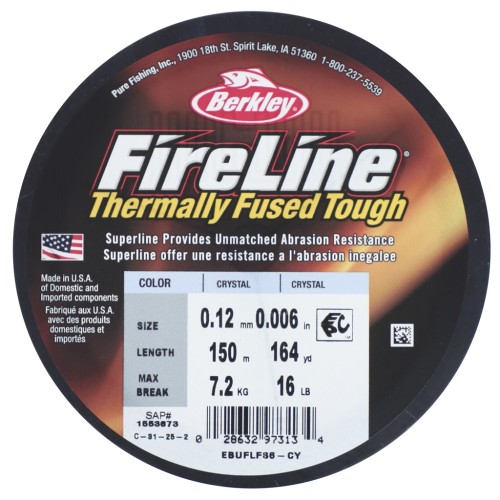 0.12mm Fireline wire - Fused braid (16LB) - Crystal x150m