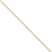 316L stainless steel Trace 1 mm mesh chain - Gold x50cm