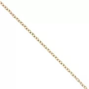 Stainless steel 316L Trace 1.1 mm mesh chain - Gold x50cm