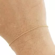 Stainless steel 316L Trace 1.1 mm mesh chain - Gold x50cm