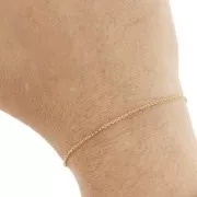 Stainless steel 316L Trace chain 1.1 mm - Gold x50cm