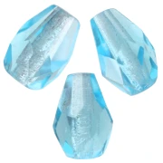Faceted pear-shaped beads, 7x5 mm - Aquamarine x25