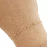 Stainless steel 316L Trace chain 1 mm - Gold x50cm