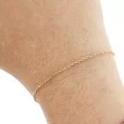 Stainless steel 316 Trace mesh chain 1.4 mm - Gold x50cm