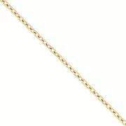 Forçat fileted bevel chain 2 mm - Stainless steel 316L Gold x50cm