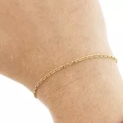 Forçat fileted bevel chain 2 mm - Stainless steel 316L Gold x50cm