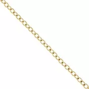 316L stainless steel Trace 5 mm mesh chain - Gold x50cm