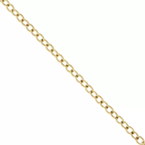 316L stainless steel Trace 5 mm mesh chain - Gold x50cm