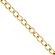 316L stainless steel Trace 5 mm mesh chain - Gold x50cm
