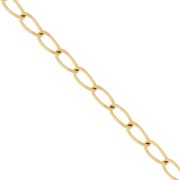 3.3mm Stainless steel 316L Horse chain - Gold x50cm
