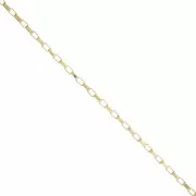 2.7mm 304 stainless steel Rectangle mesh chain - gold x50cm