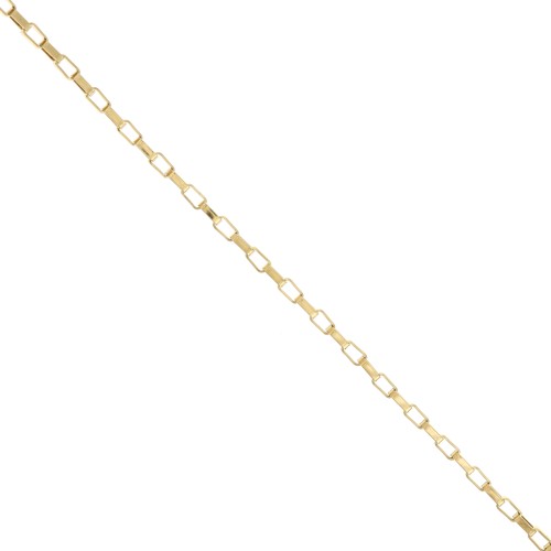 2.7mm 304 stainless steel Rectangle mesh chain - gold x50cm