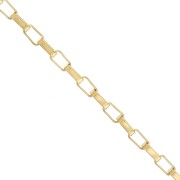 2.7mm 304 stainless steel Rectangle mesh chain - gold x50cm