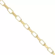 2.7mm 304 stainless steel Rectangle mesh chain - gold x50cm