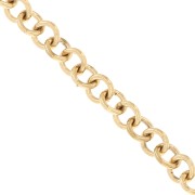 4.9mm Stainless steel 316L Trace round mesh chain - Gold x50cm
