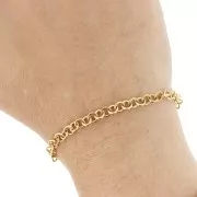 4.9mm Stainless steel 316L Trace round mesh chain - Gold x50cm