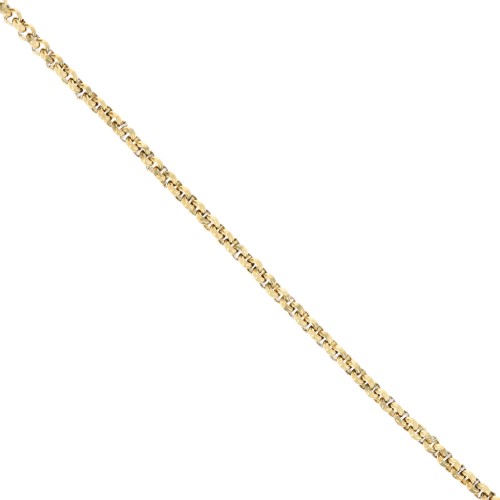 3mm 316L stainless steel Jaseron mesh chain - Gold x50cm