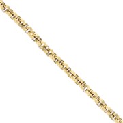 3mm 316L stainless steel Jaseron mesh chain - Gold x50cm