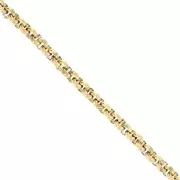 Jaseron 3 mm closed link chain - Stainless steel 316L Gold x50cm