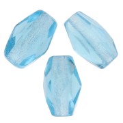 Faceted olive-shaped beads, 6x4 mm - Aquamarine x25
