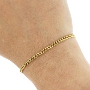 Chain link Curbed 2.9 mm - Stainless steel 316L Gold x50cm