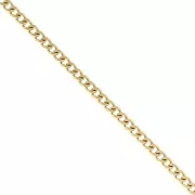 Chain link Curbed 2.9 mm - Stainless steel 316L Gold x50cm