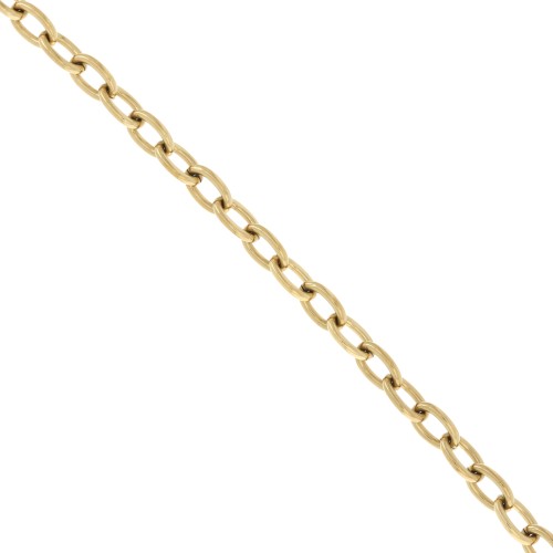 6.3mm Stainless steel 316L Trace mesh chain - Gold x50cm