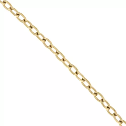 6.3mm Stainless steel 316L Trace mesh chain - Gold x50cm