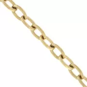 6.3mm Stainless steel 316L Trace mesh chain - Gold x50cm